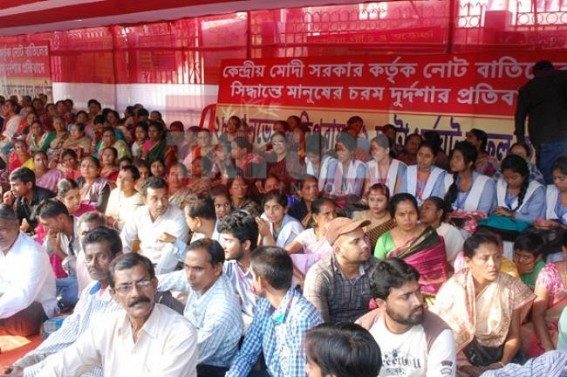 CPI-M protests against demonetization 